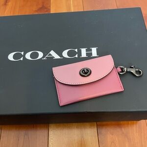Coach Pink Colourblock Card Holder